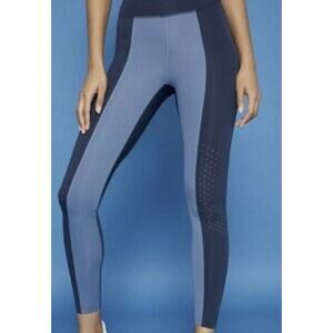 NWT DLC Resistance Perforated Colorblock Leggings Blue Bandier exclusive Sm